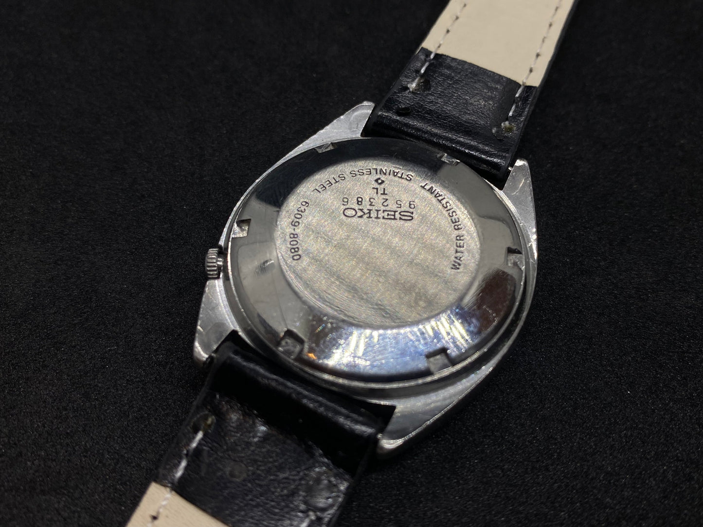 Seiko Automatic Leather Strap - White Silver Dial