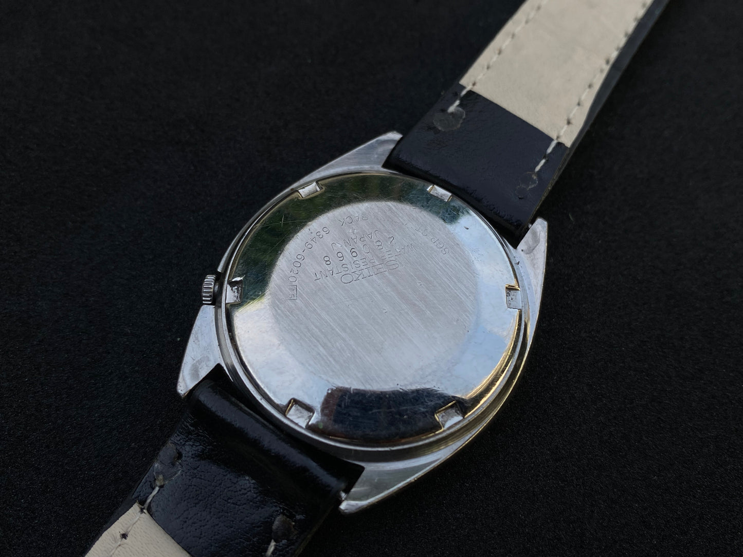 Seiko Automatic Leather Strap - Black Dial