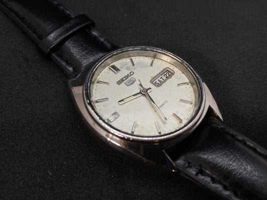 Seiko Automatic Leather Strap - White Dial