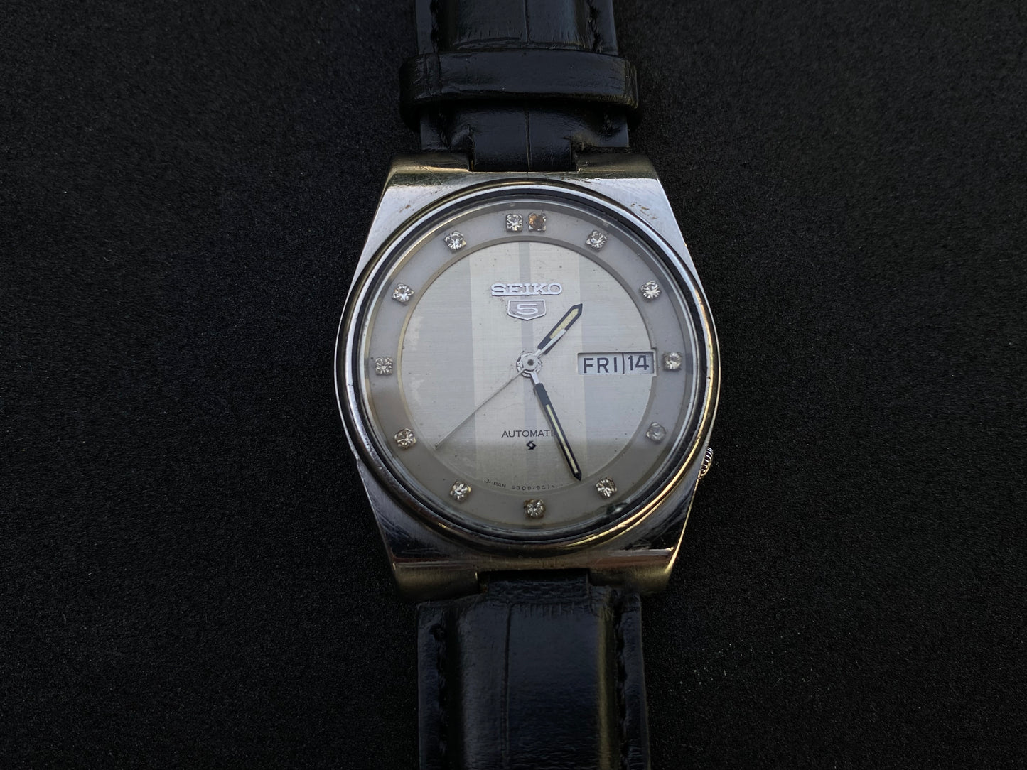 Seiko Automatic Leather Strap - Jewel Silver Dial