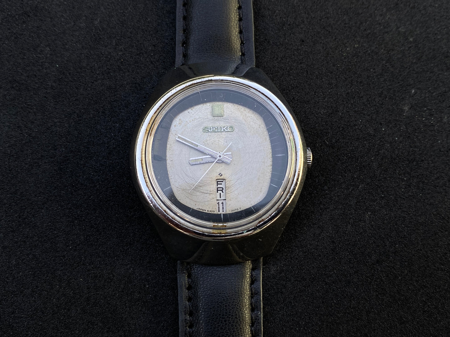 Seiko Automatic Leather Strap - Silver Dial