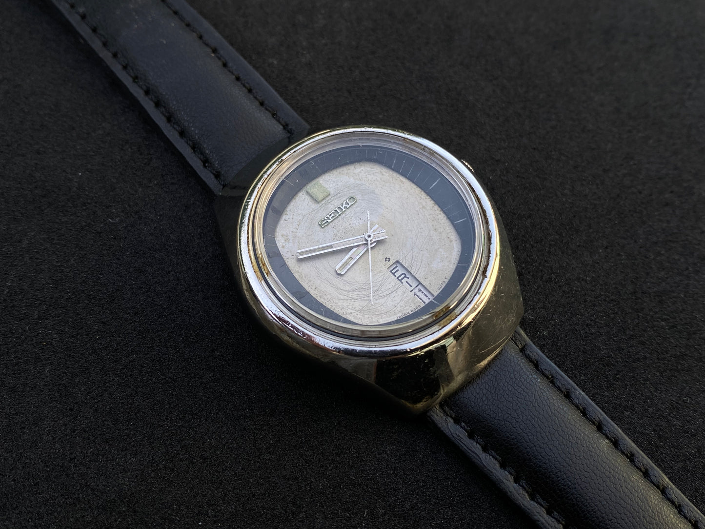 Seiko Automatic Leather Strap - Silver Dial