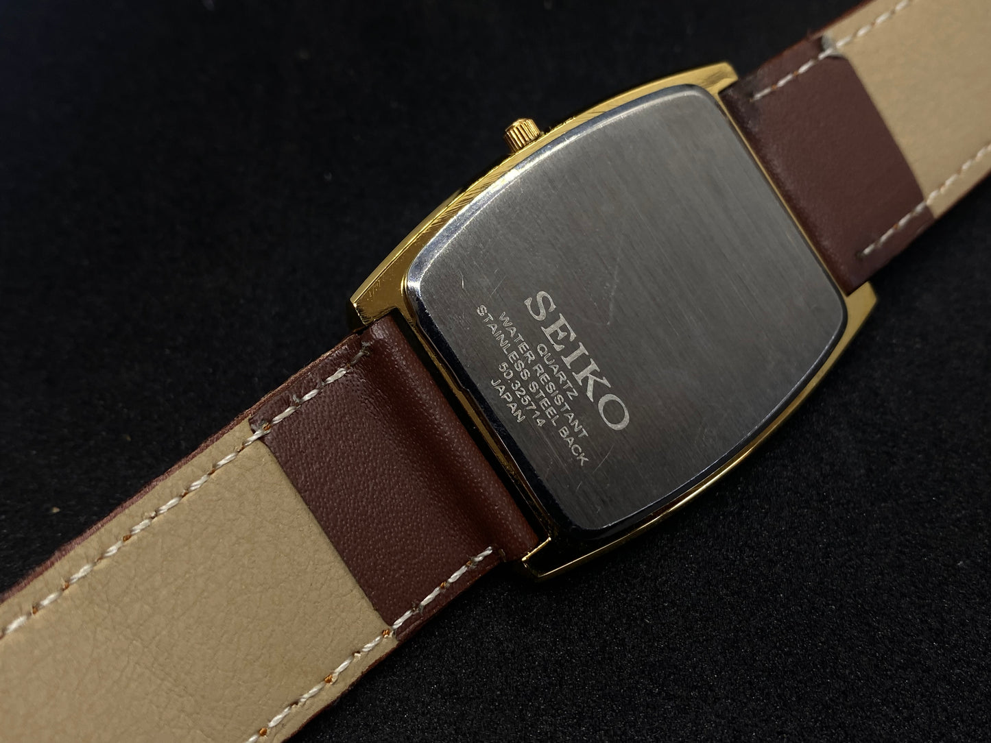 Seiko Rectangle Quartz - “Tank” Homage Gold