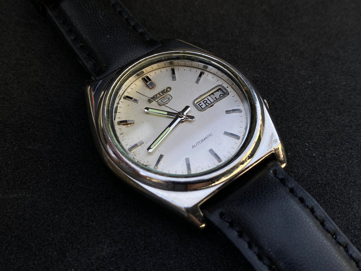 Seiko Automatic Leather Strap - White Dial