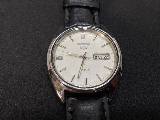 Seiko Automatic Leather Strap - White Dial