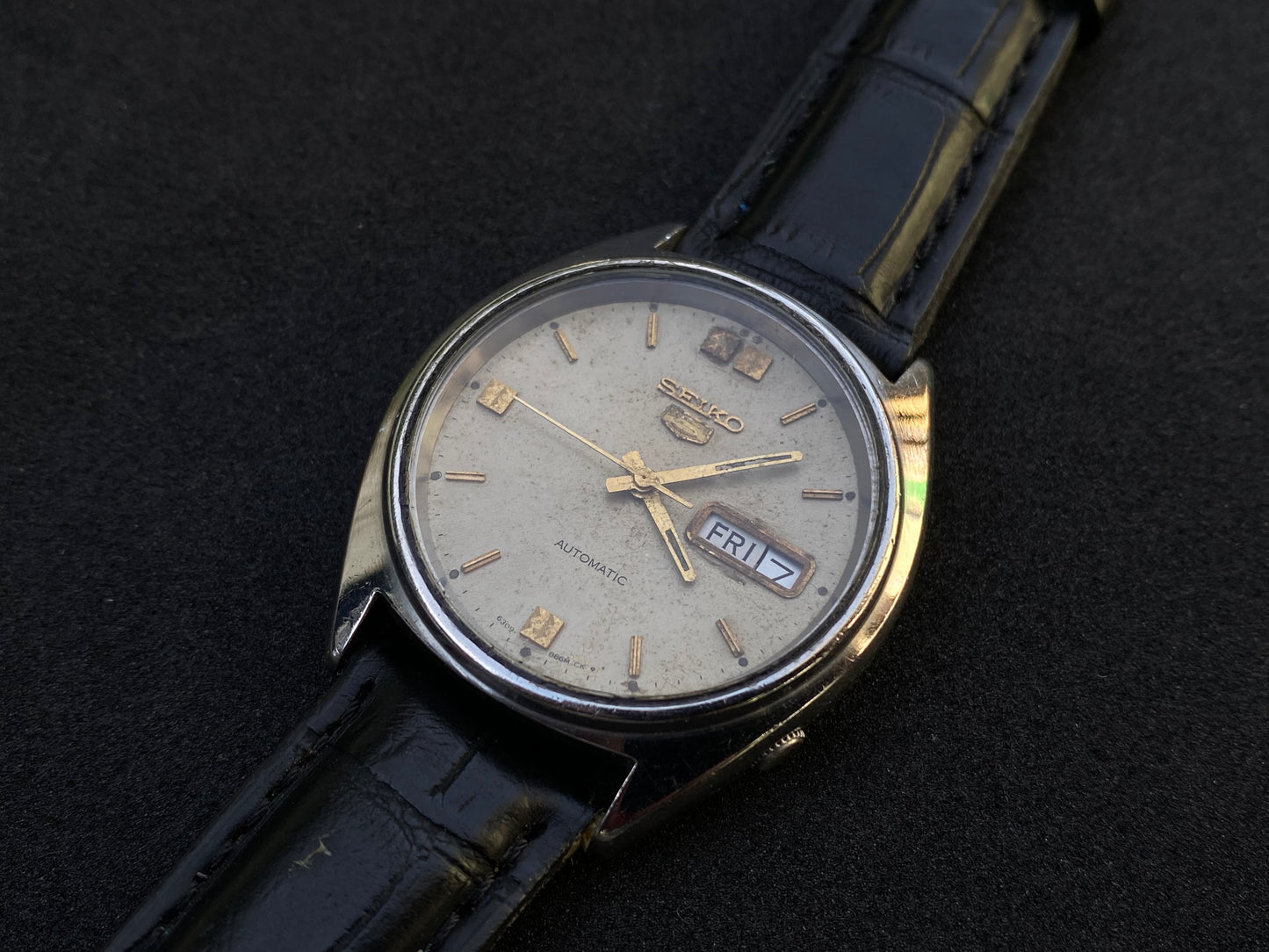 Seiko Automatic Leather Strap - Beige Dial