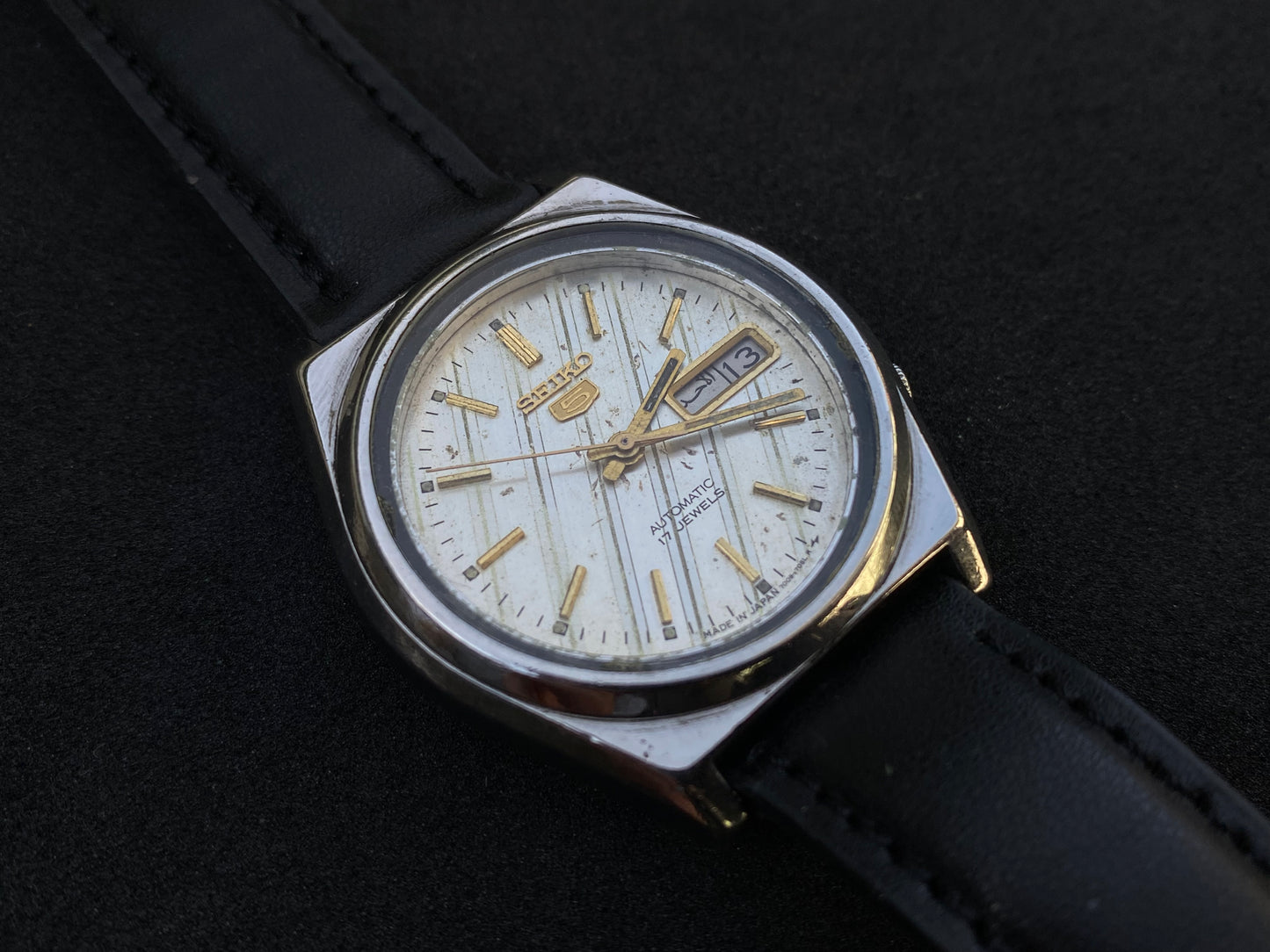 Seiko Automatic Leather Strap - White Dial
