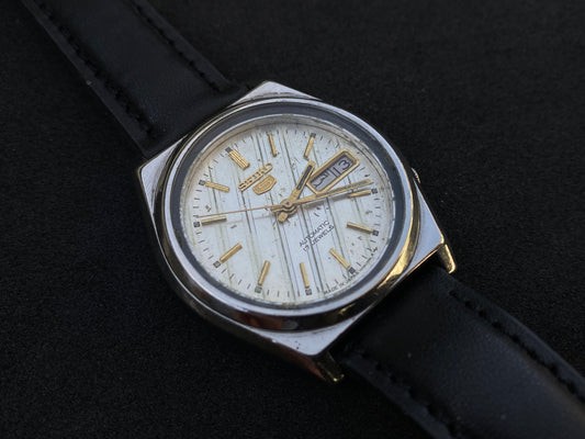 Seiko Automatic Leather Strap - White Dial