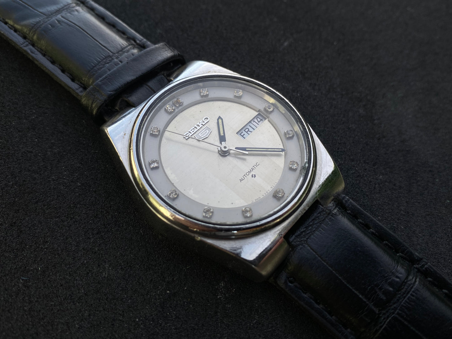 Seiko Automatic Leather Strap - Jewel Silver Dial