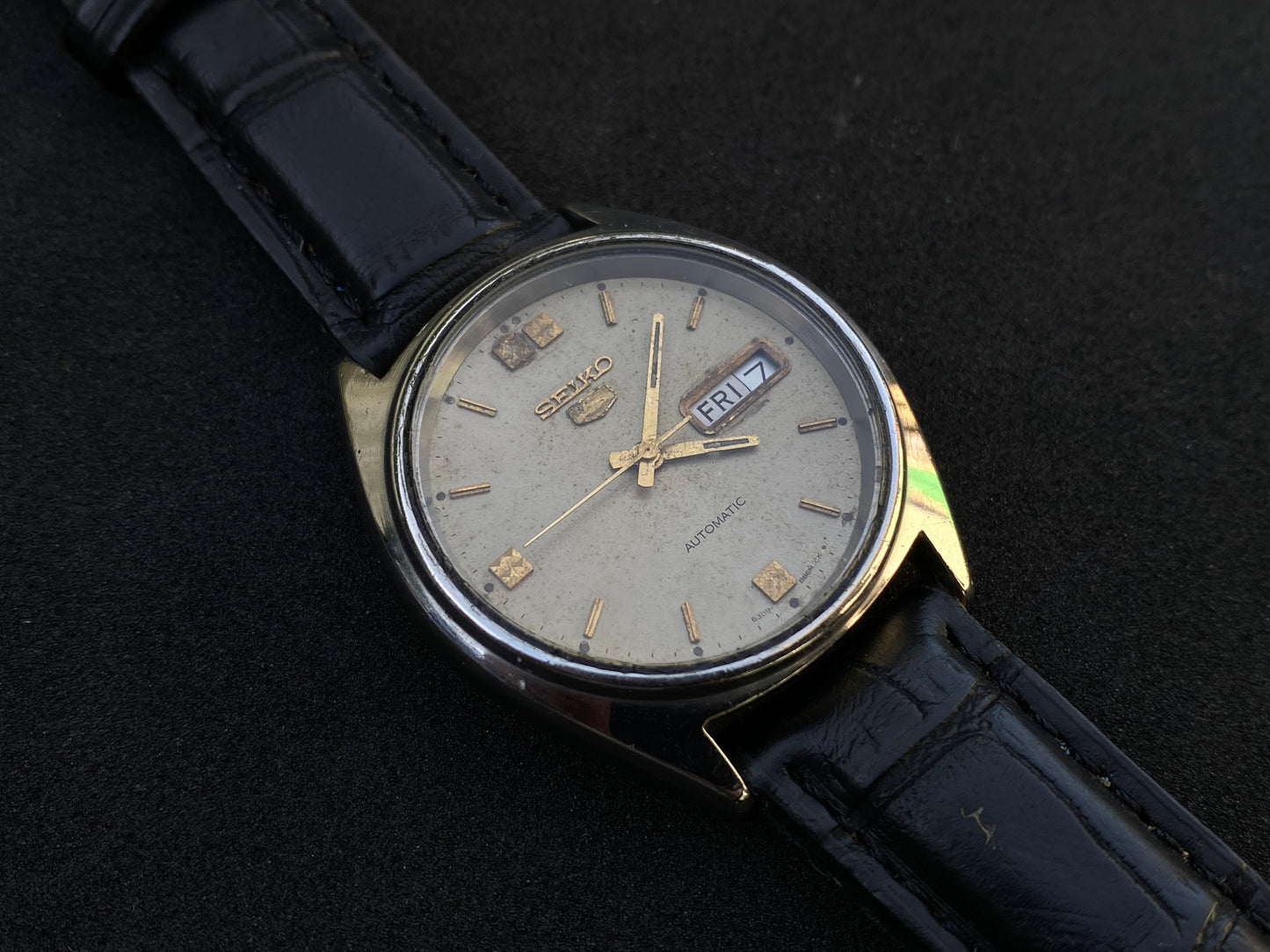 Seiko Automatic Leather Strap - Beige Dial