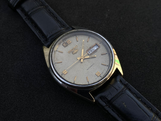 Seiko Automatic Leather Strap - Beige Dial