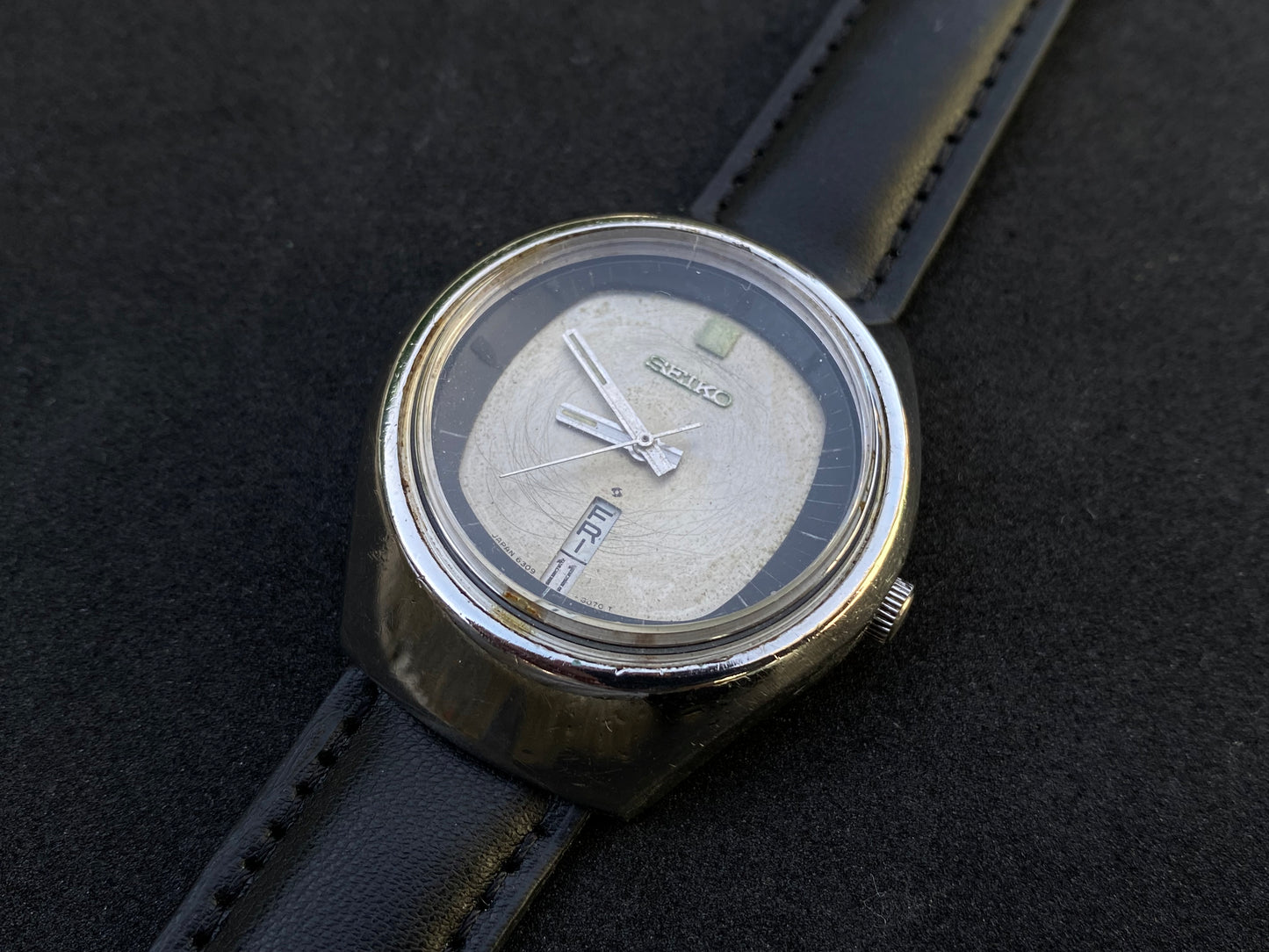 Seiko Automatic Leather Strap - Silver Dial