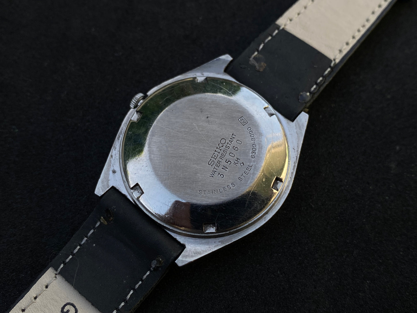 Seiko Automatic Leather Strap - Black Dial