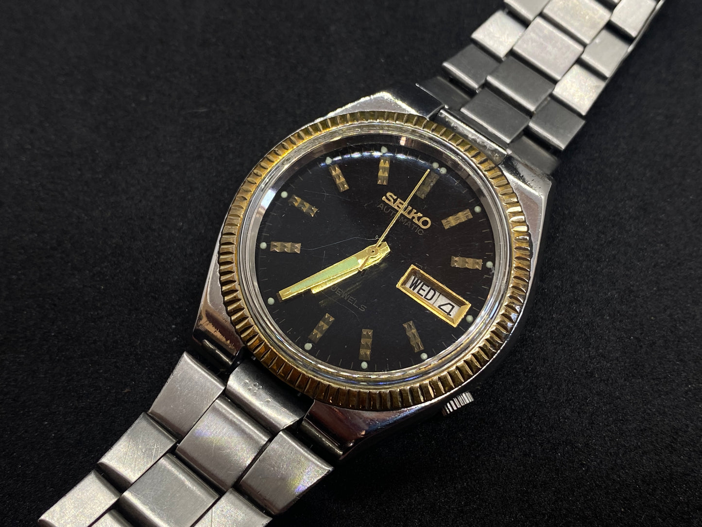 Seiko Mechanical Automatic - Black Dial Unique Bezel