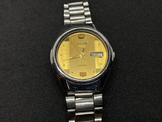 Seiko Automatic Metal Bracelet - Gold pattern Dial