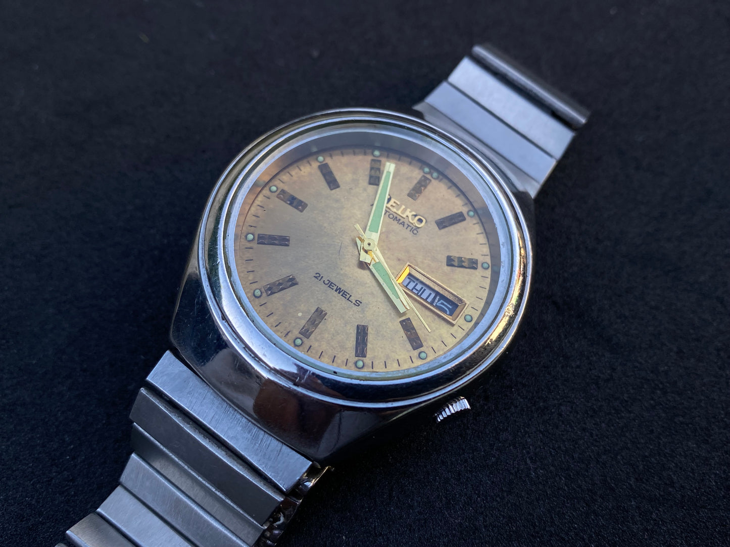 Seiko Automatic Metal Bracelet - Gold Dial